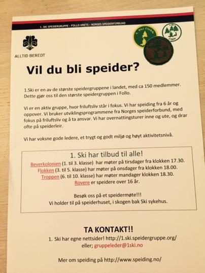 Vill du bli speider Vill du bli speider